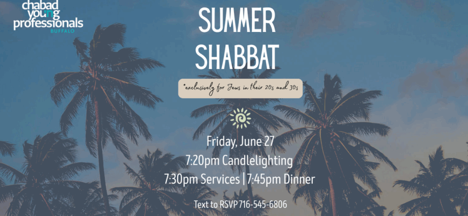 Summer Shabbat Young Professionals Web