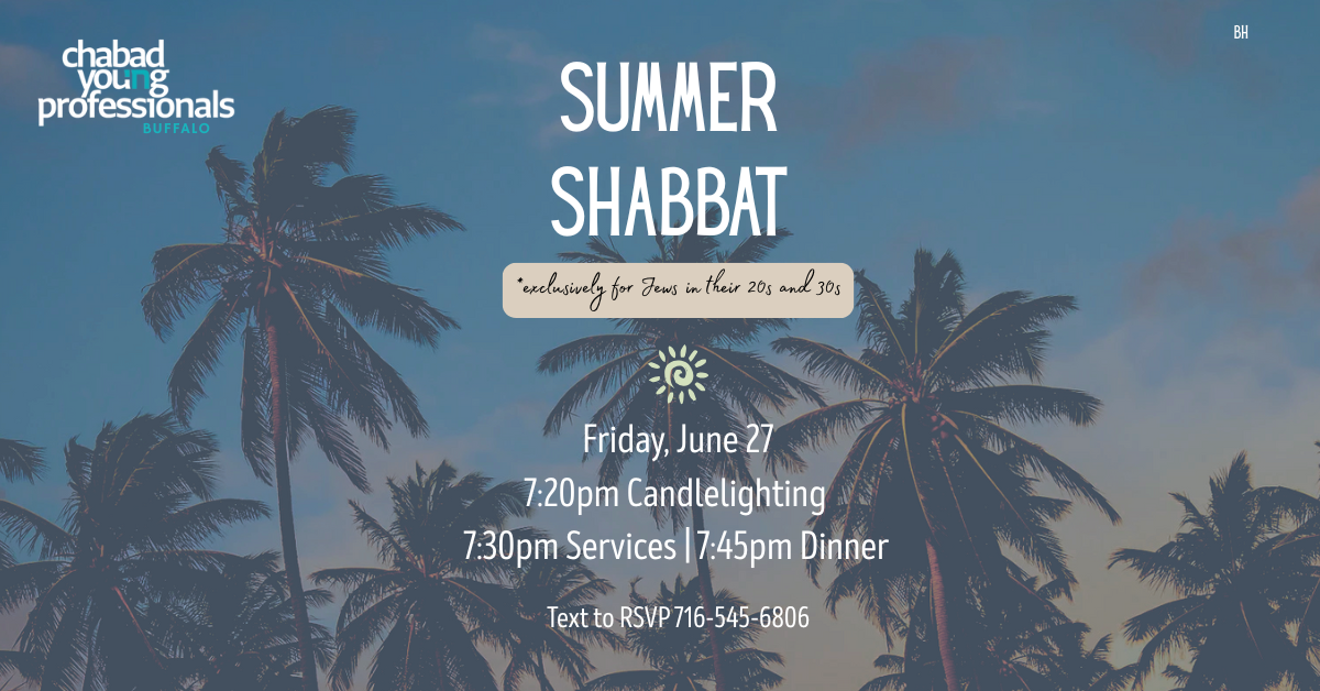 Summer Shabbat Young Professionals Web